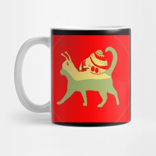 SNAIL CAT RED Mug